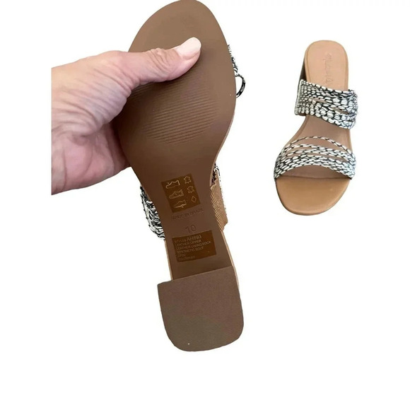 Madewell Women's Leather Snakeskin Embossed‎ Slip On Meg Slide Size 10 - Picture 2 of 5